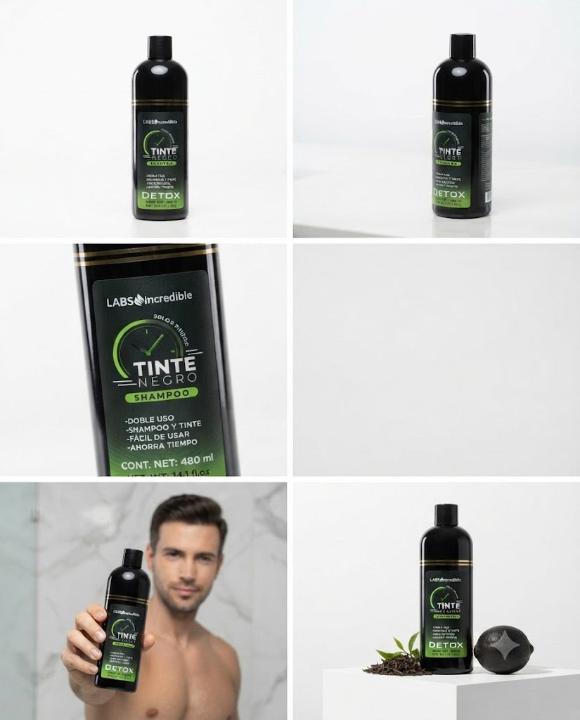 Shampoo Matizante Negro Labs Incredible Detox 2 en 1 Cubre Canas 500 ml