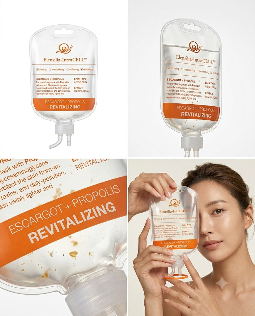 MASCARILLA FACIAL ELENSILIA INTRACELL ESCARGOT + PROPOLEO REVITALIZANTE 25 ML