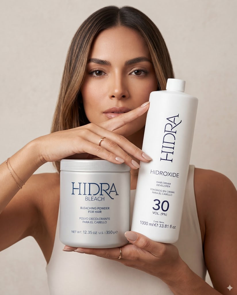 Hidra Bleach 7 Levels + Perox 30 Vol 1 Litro