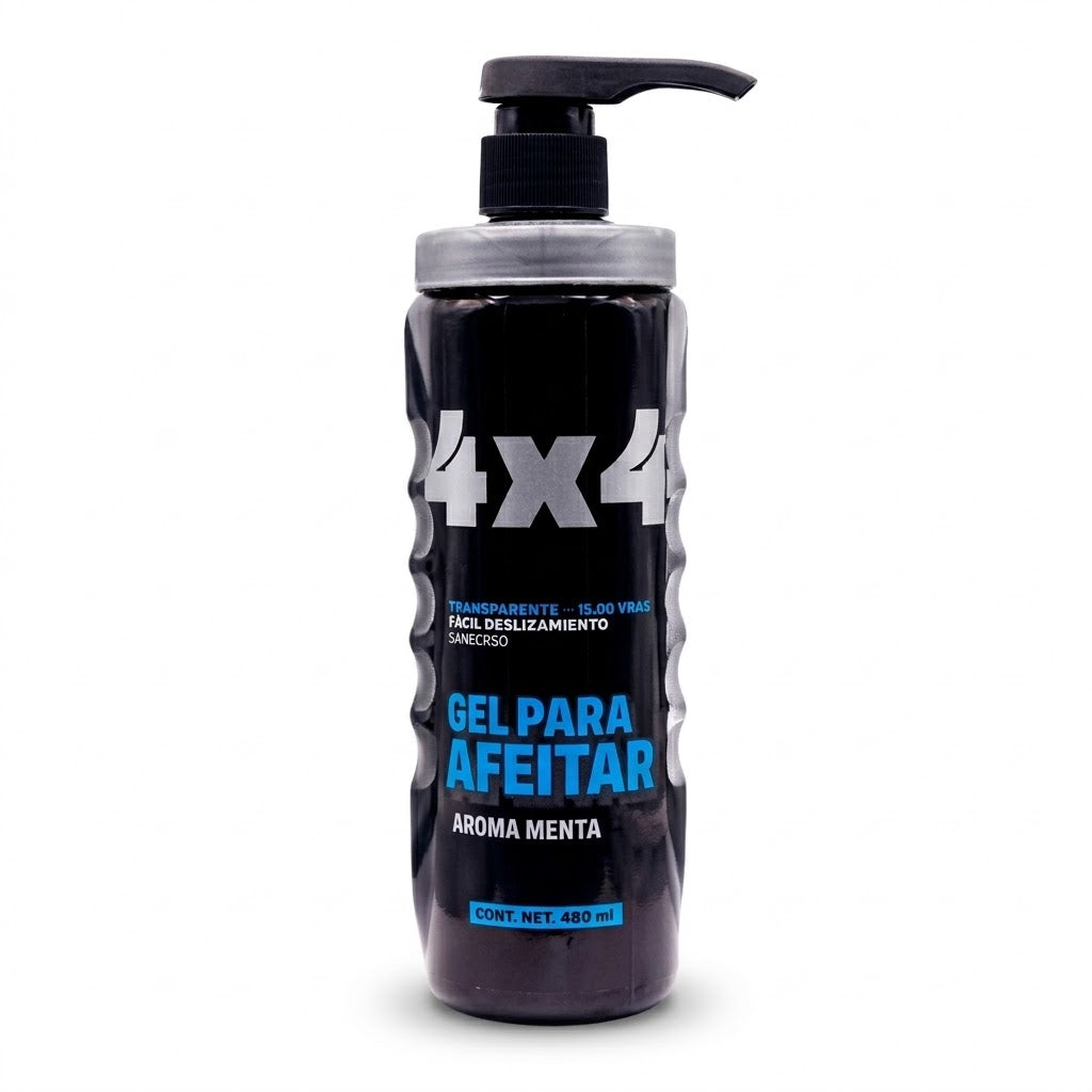 GEL PARA AFEITAR 4X4 PROFESIONAL MENTA 485grs