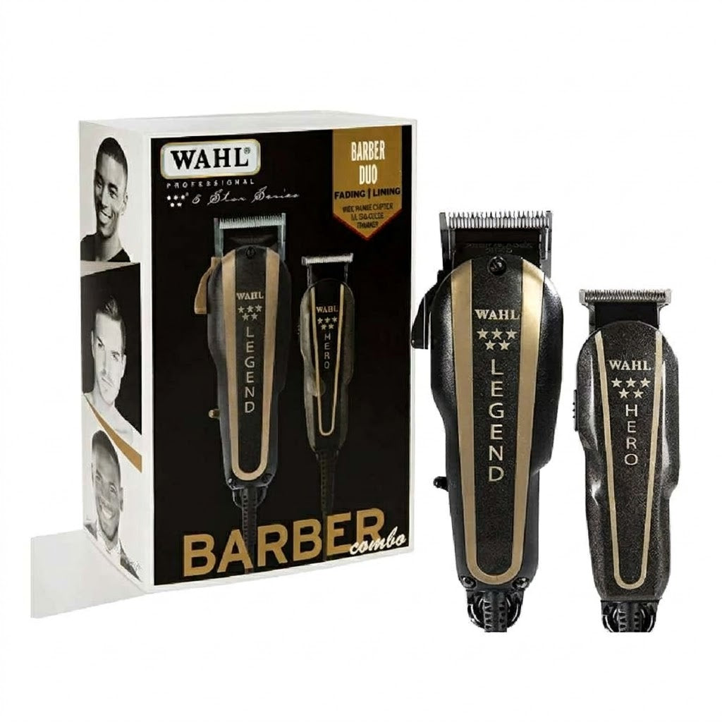 Combo Wahl 5 Star Barber Clipper + Trimmer Profesional Alámbrico