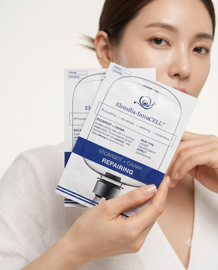 MASCARILLA FACIAL ELENSILIA INTRACELL ESCARGOT + CAVIAR REPARADORA 25 ML