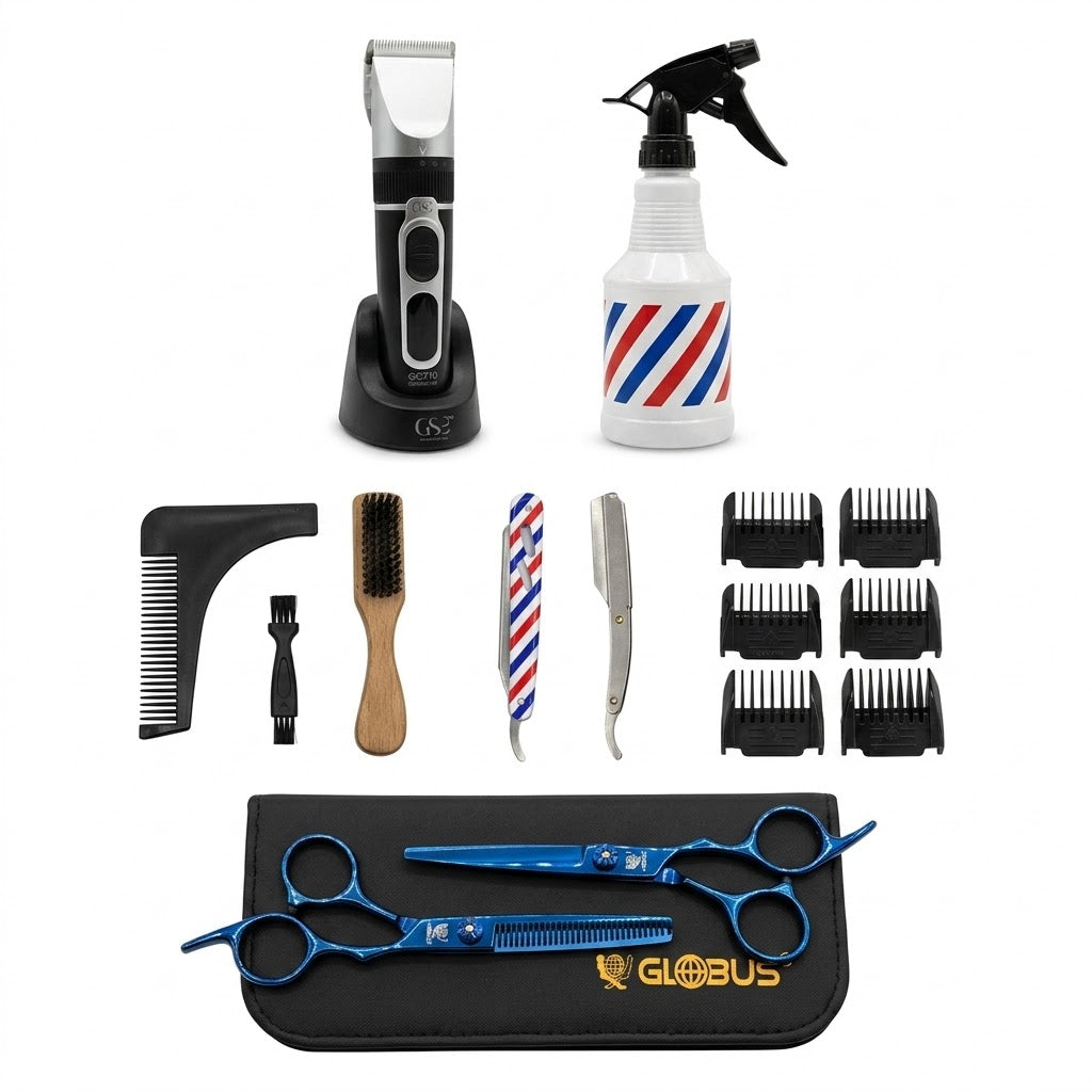 Kit de Barbería Globus Profesional – Máquina de Corte y Accesorios Completos