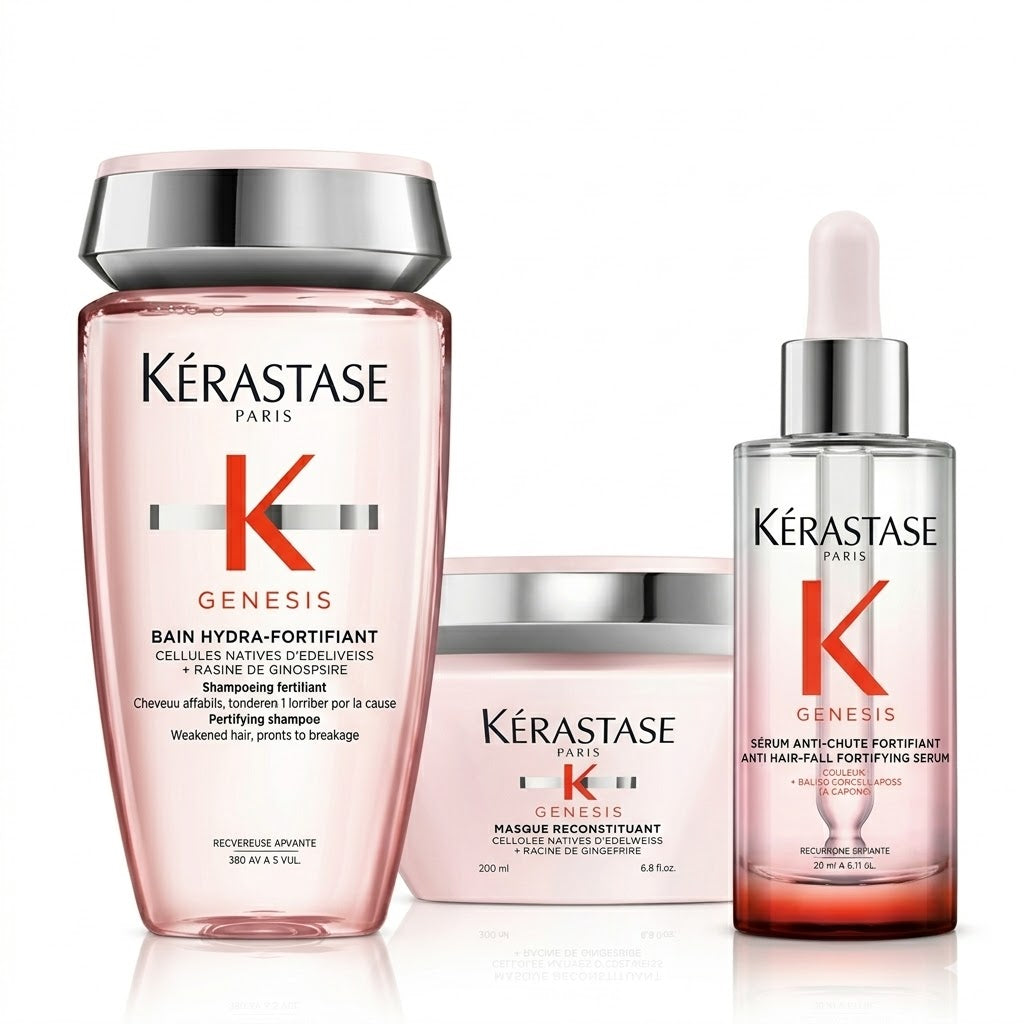 KÉRASTASE GENESIS RUTINA ANTICAÍDA FORTIFICANTE ESENCIAL (SHAMPOO 250 ML + MASCARILLA 200 ML + SÉRUM 90 ML)