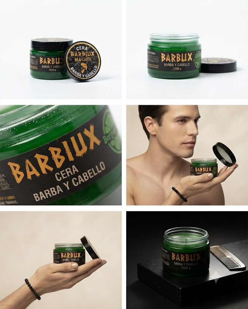Cera para Cabello y Barba Barbiux Bergamota Fijación Fuerte 220 g