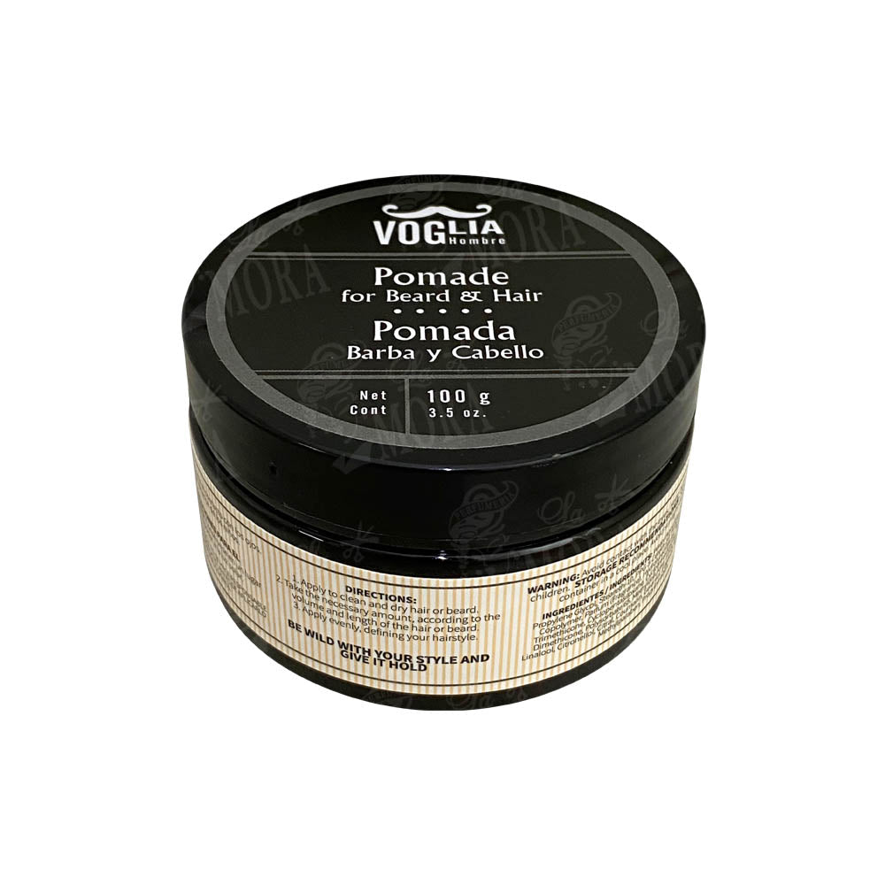 Pomada Voglia para cabello y barba brillante 60g - producto profesional para barbería