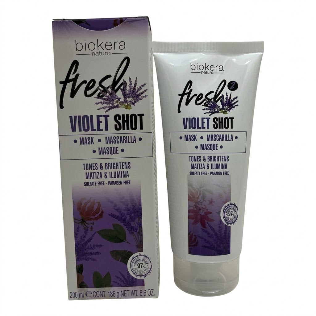 Mascarilla Matizante Violet Shot Biokera Fresh 200 ml