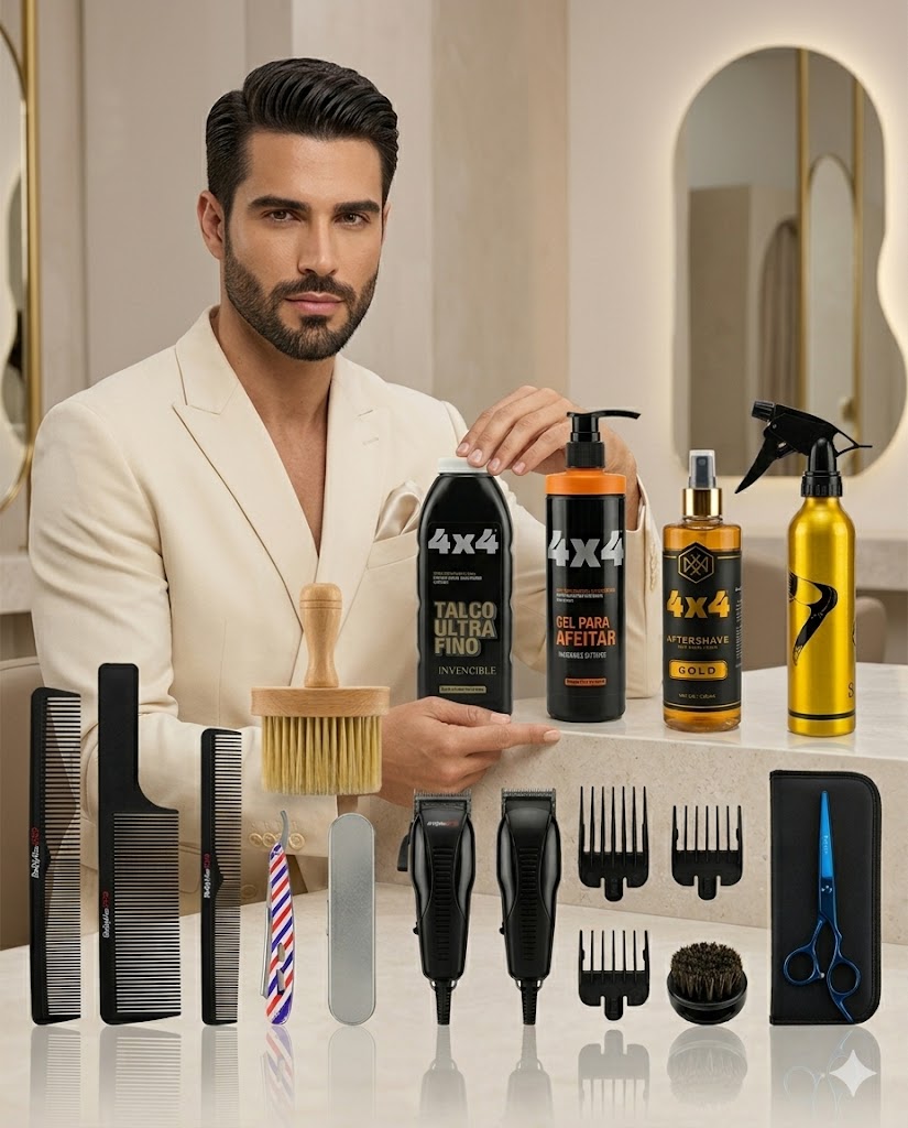 Kit Profesional de Barbería BabylissPRO Completo – Máquina, Trimmer y Accesorios Premium