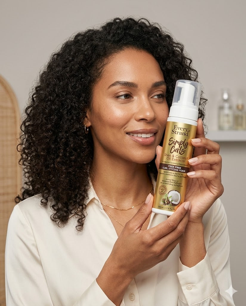 Mousse Every Strand Simply Curls 236 ml – Espuma Anti-Frizz para Rizos