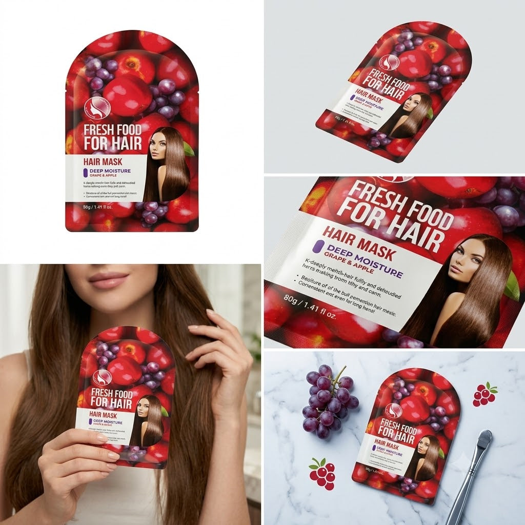 MASCARILLA CAPILAR FRESH FOOD MANZANA UVA