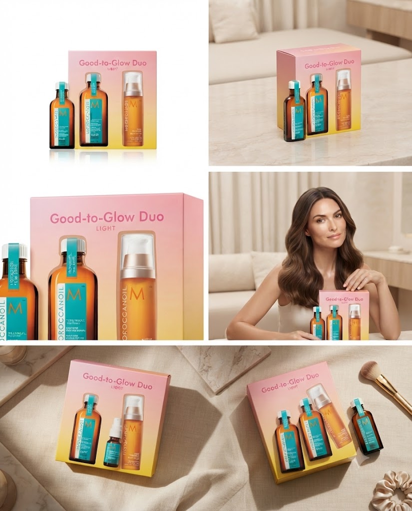 Kit Moroccanoil Good-To-Glow Duo Light | Tratamiento Light + Night Body Serum