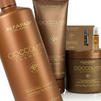 ALFAPARF MILANO CIOCCOLATO KIT NUTRICIÓN TOTAL + AMPOLLETAS FORTIFICANTES (SHAMPOO 1 L + MASCARILLA 500 G + CREMA PARA PEINAR 250 ML + TRATAMIENTO EN AMPOLLETAS)
