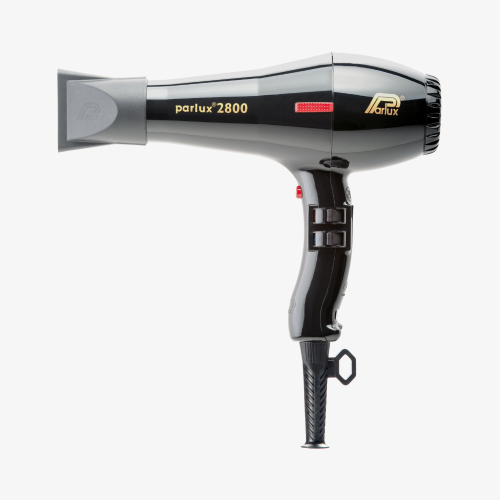 Secadora Parlux 2800 Black Profesional Salón Motor Larga Duración Italiana
