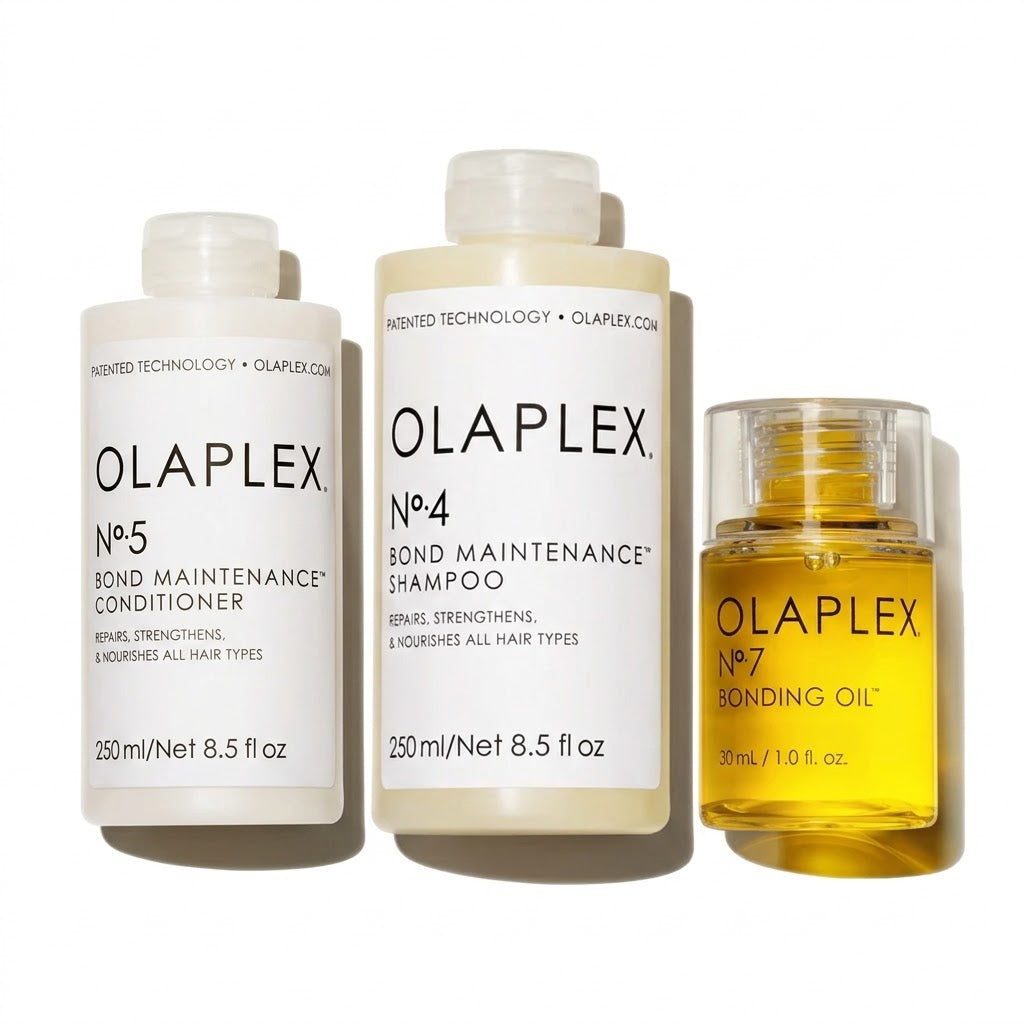 OLAPLEX No.4 Bond Maintenance Shampoo 250 ml + No.5 Bond Maintenance Conditioner 250 ml + No.7 Bonding Oil 30 ml