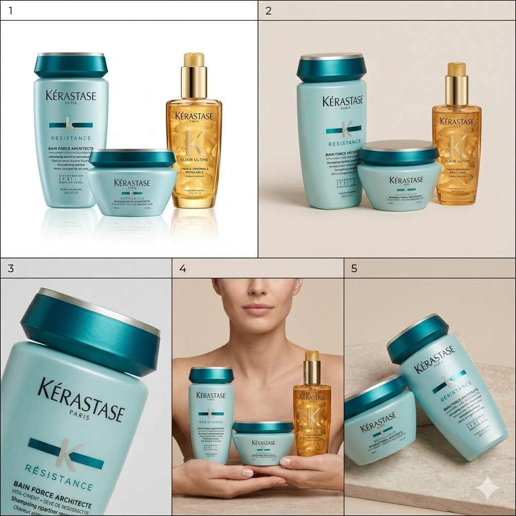KÉRASTASE RÉSISTANCE BAIN FORCE ARCHITECTE 250 ML + MASQUE FORCE ARCHITECTE 200 ML + ELIXIR ULTIME 75 ML