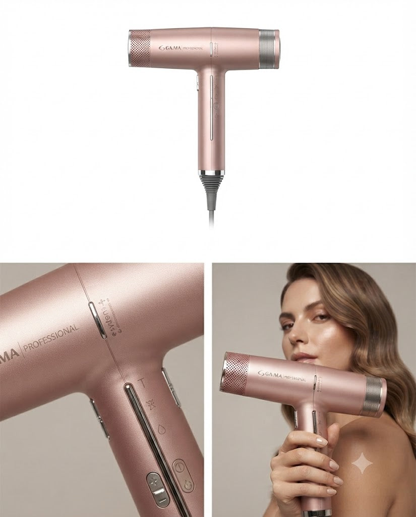 GA.MA IQ PERFETTO PH5 ROSE GOLD Secado ultrarrápido con potencia profesional en un diseño increíblemente ligero.