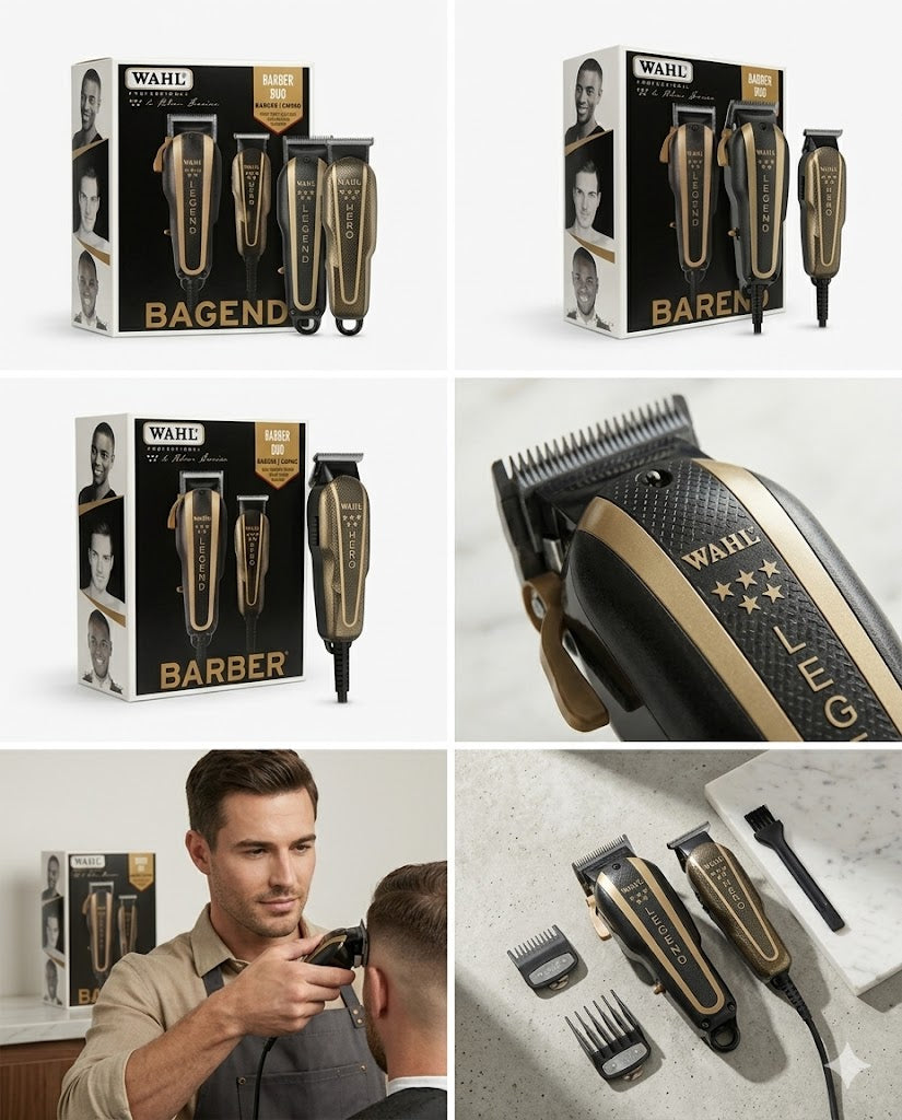 Combo Wahl 5 Star Barber Clipper + Trimmer Profesional Alámbrico