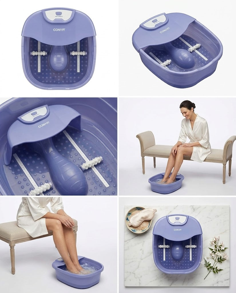 Conair Tina Spa para Pies con Hidromasaje, Calor y Rodillos de Masaje