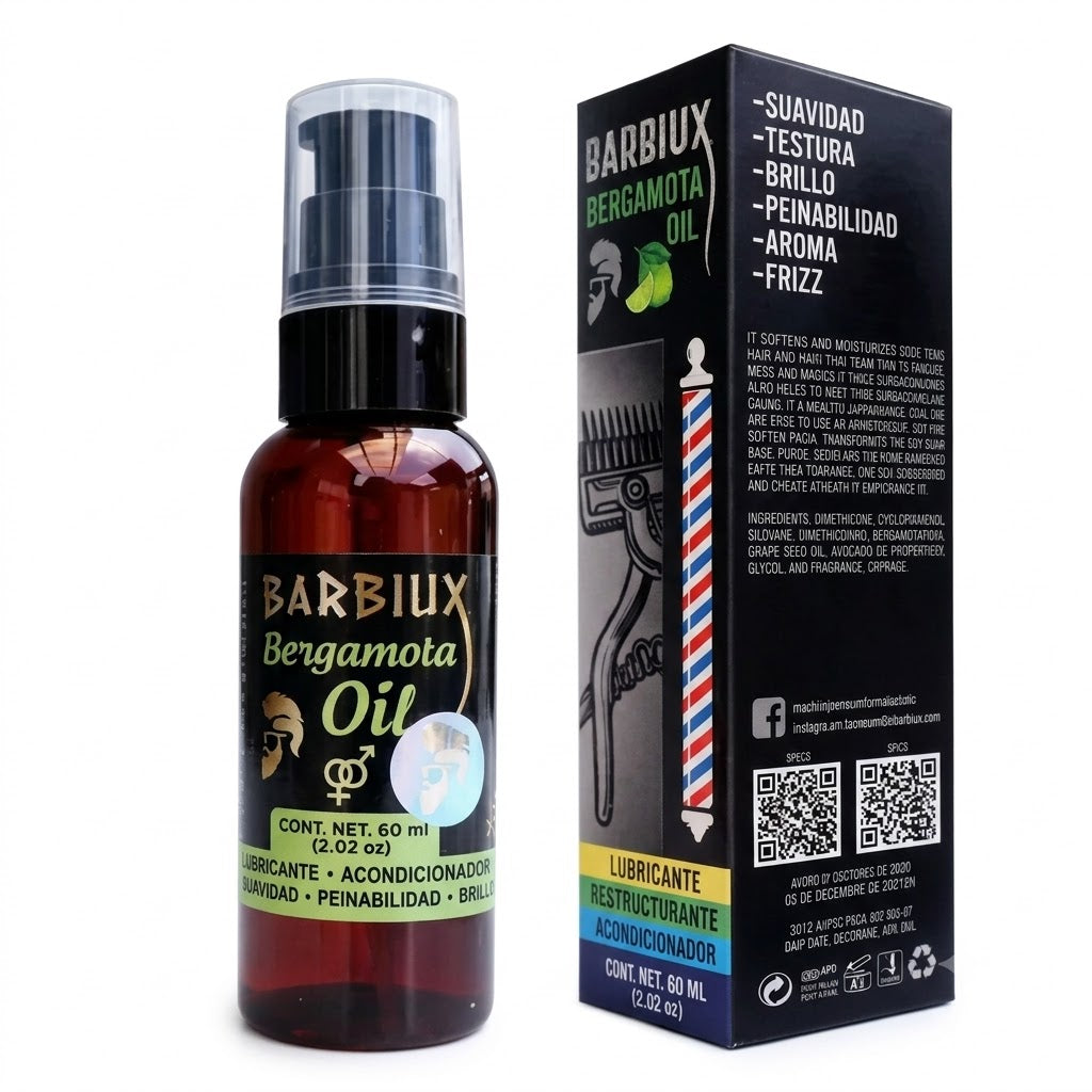 Aceite de Bergamota para Barba y Cabello Barbiux Bergamota Oil 60 ml