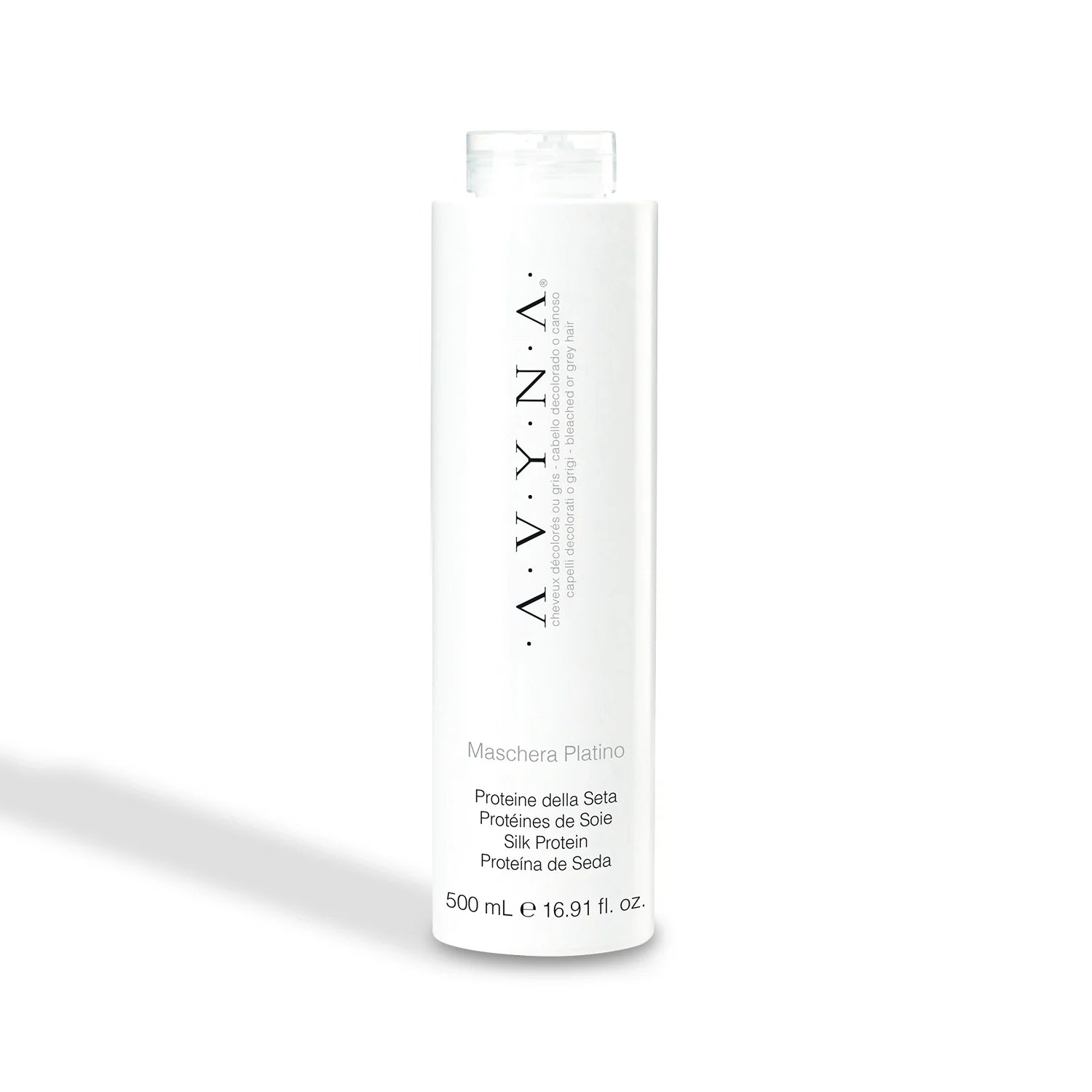 Sistema Avyna Platino – Shampoo 500ml + Maschera 500ml + Ricostruttore 250ml + Fluido 200ml