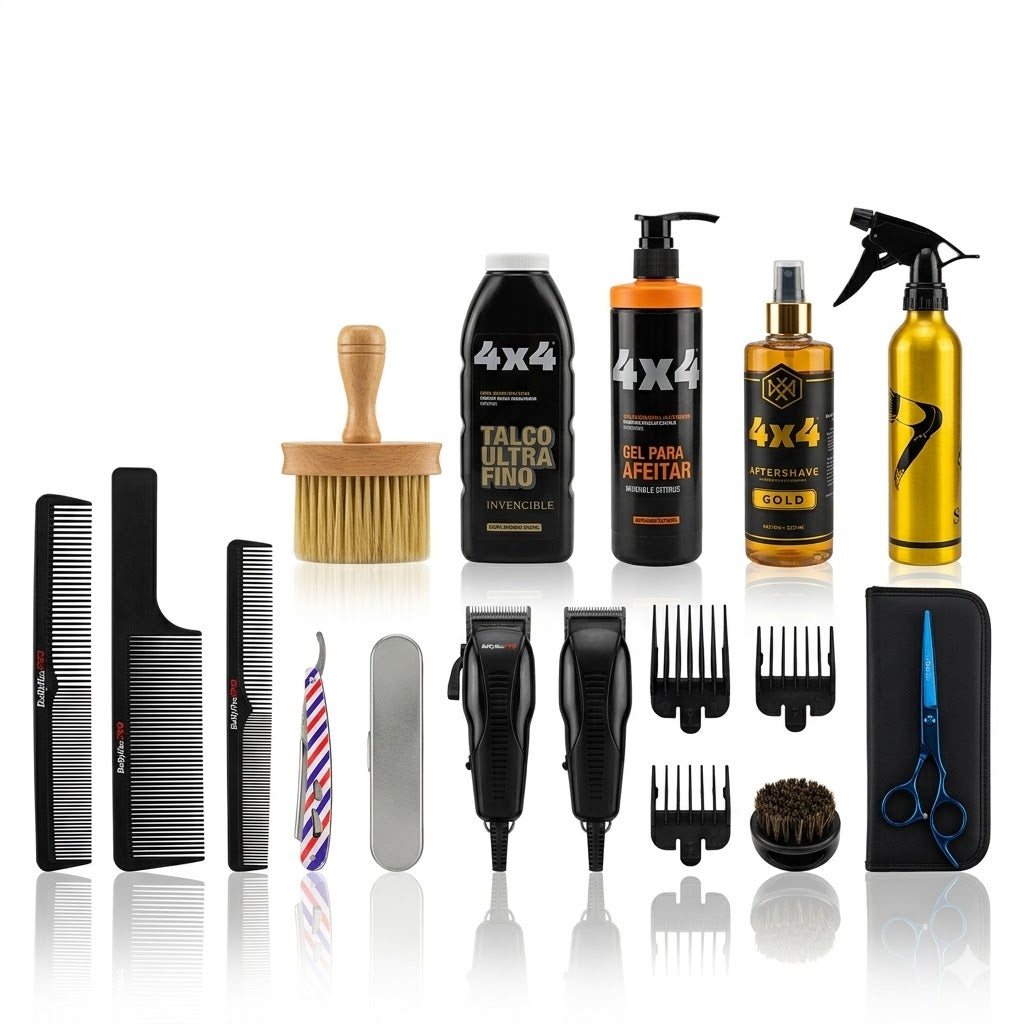 Kit Profesional de Barbería BabylissPRO Completo – Máquina, Trimmer y Accesorios Premium