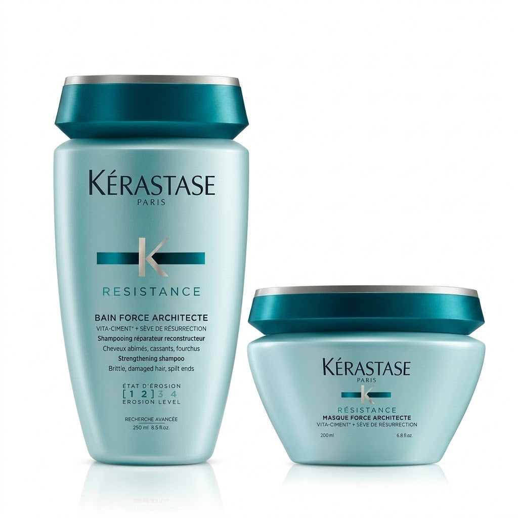 KÉRASTASE RÉSISTANCE BAIN FORCE ARCHITECTE 250 ML + MASQUE FORCE ARCHITECTE 200 ML