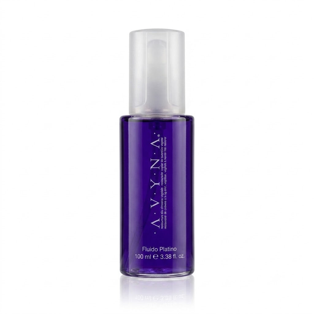 Avyna Fluido Platino 100 ml – Matizador y Realzador para Cabellos Rubios, Platinados y Grises