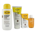 Kit Yellow Nutritive Esencial – Shampoo 500ml + Leave-in 200ml + Aceite 120ml