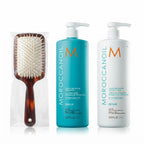 Dúo Moroccanoil Moisture Repair 1 L + Cepillo de Regalo | Shampoo y Acondicionador Tamaño Profesional