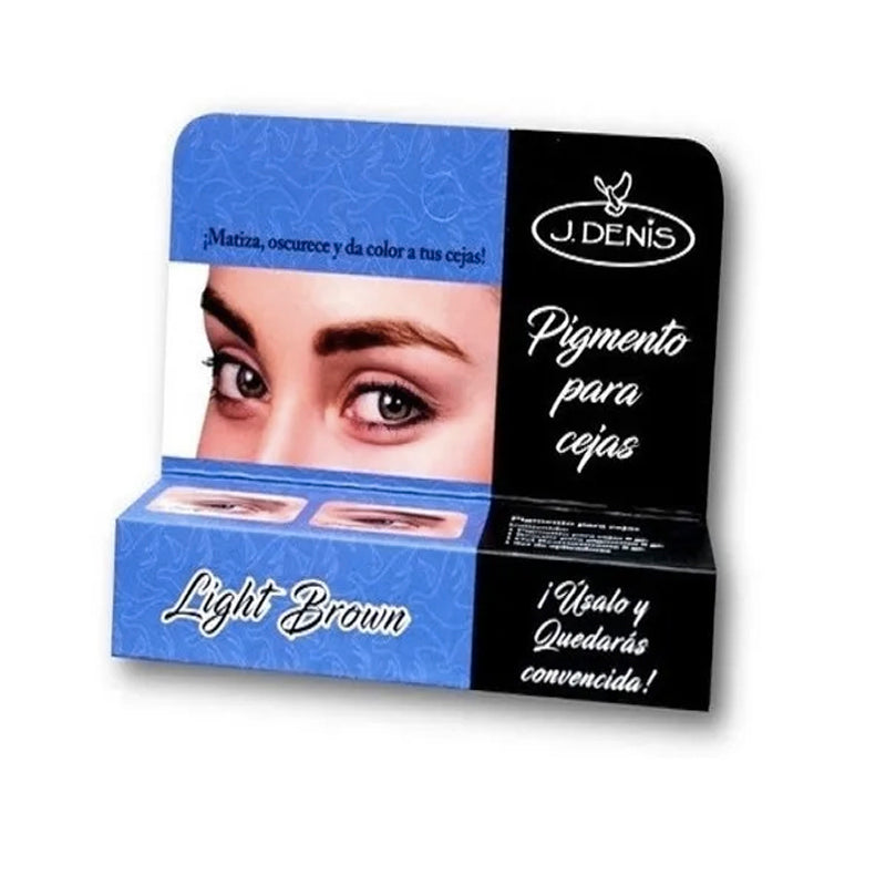 Kit Pigmento Cejas Light Brown JDenis para definición profesional de cejas