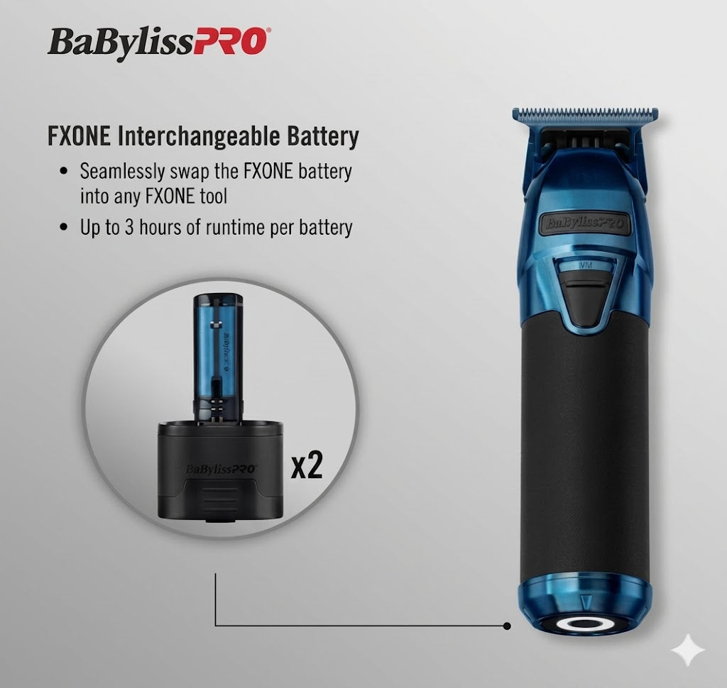 TRIMMER BaBylissPRO BLUEFX FXONE INALÁMBRICO PROFESIONAL BARBER LITIO