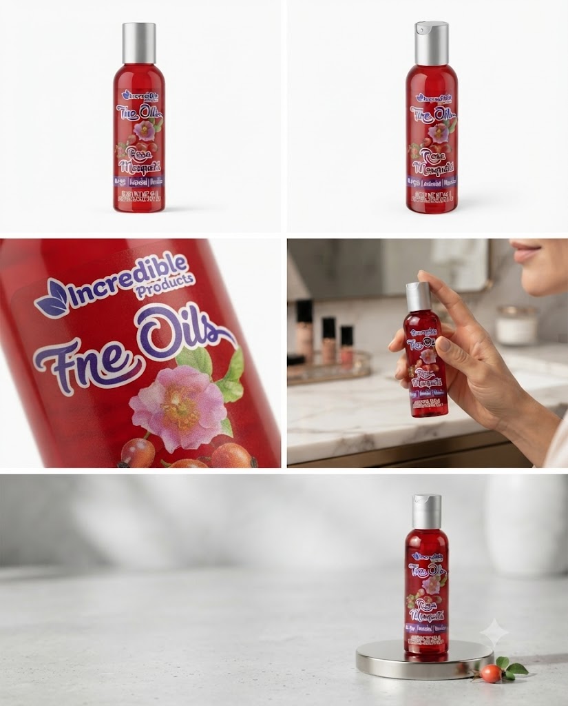 Aceite de Rosa Mosqueta Incredible Products Fine Oils Antiedad Antimanchas 60 ml