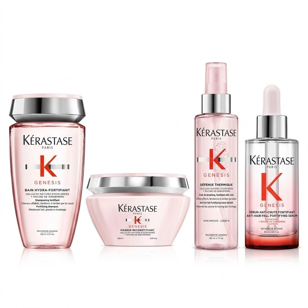 KÉRASTASE GENESIS RITUAL COMPLETO ANTICAÍDA FORTIFICANTE (SHAMPOO 250 ML + MASCARILLA 200 ML + PROTECTOR TÉRMICO 150 ML + SÉRUM 90 ML)