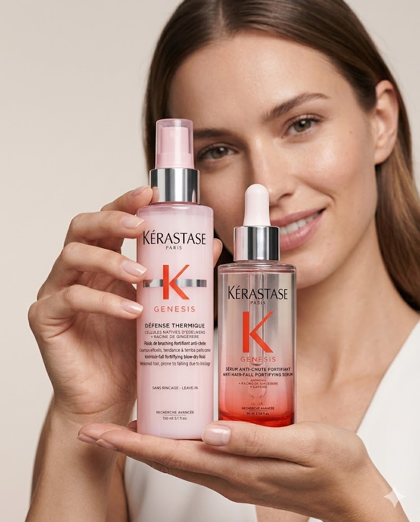 KÉRASTASE GENESIS DÚO ANTICAÍDA Y PROTECCIÓN TÉRMICA (DÉFENSE THERMIQUE 150 ML + SÉRUM ANTICHUTE 90 ML)