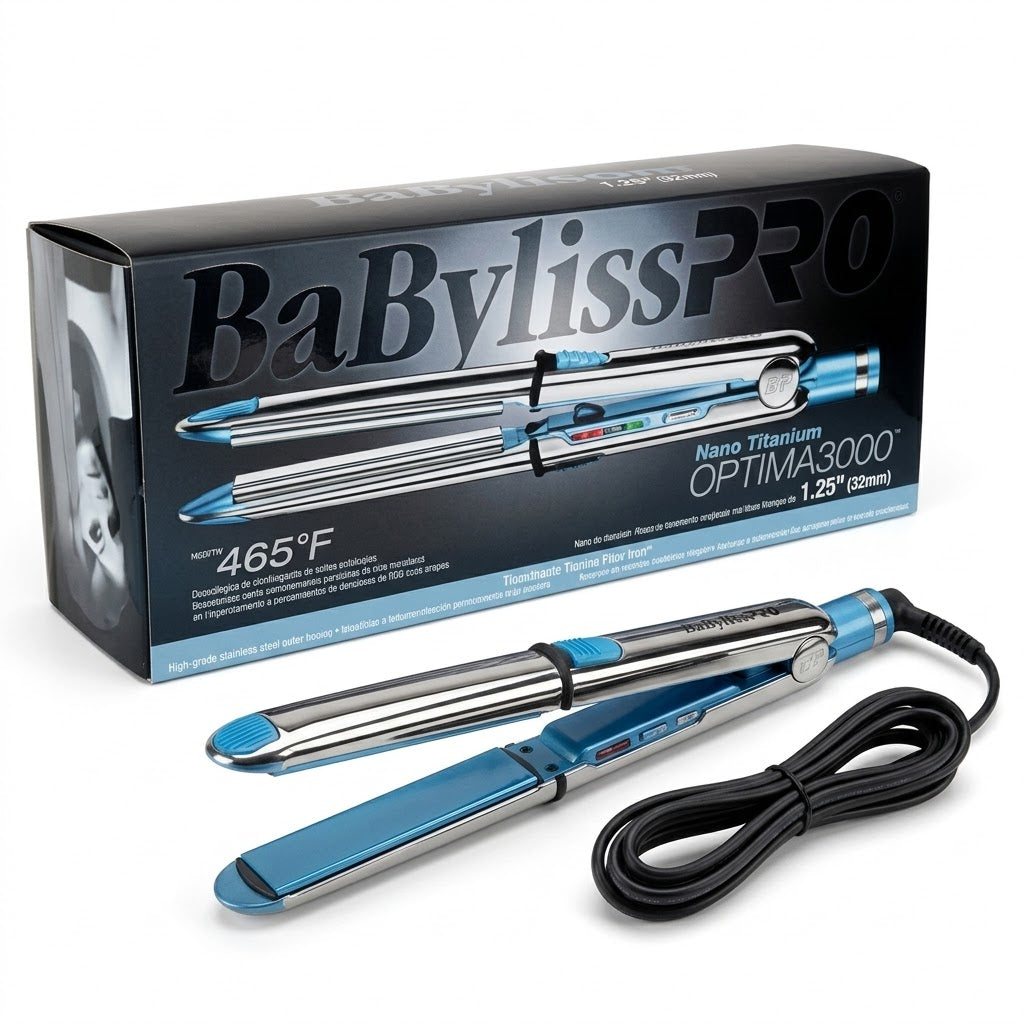 Plancha Alaciadora BaByliss Optima 3100 Nano Titanium 1" Iónica Profesional