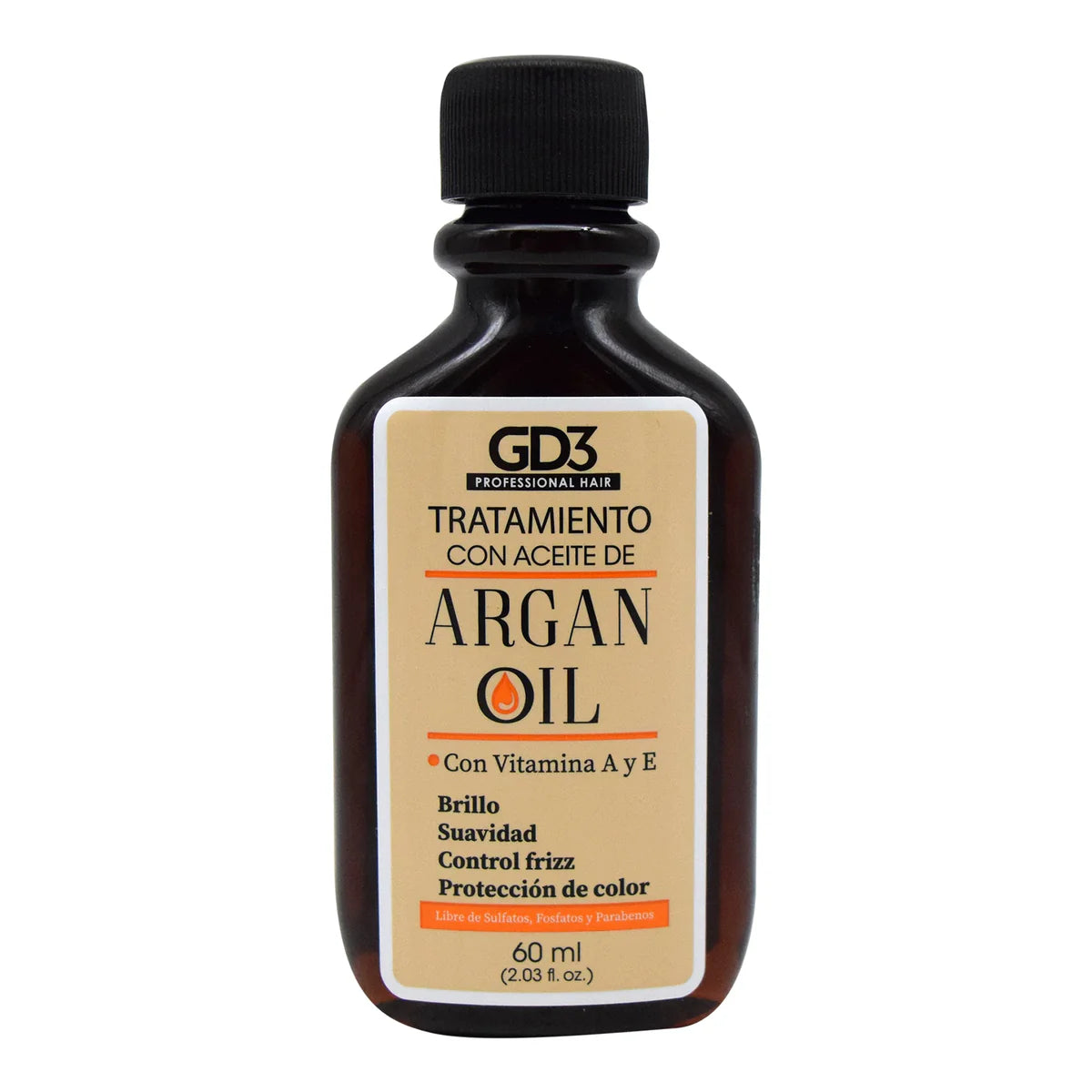 Tratamiento Capilar GD3 Argan Oil 60 ml – Aceite de Argán Reparador Anti-Frizz