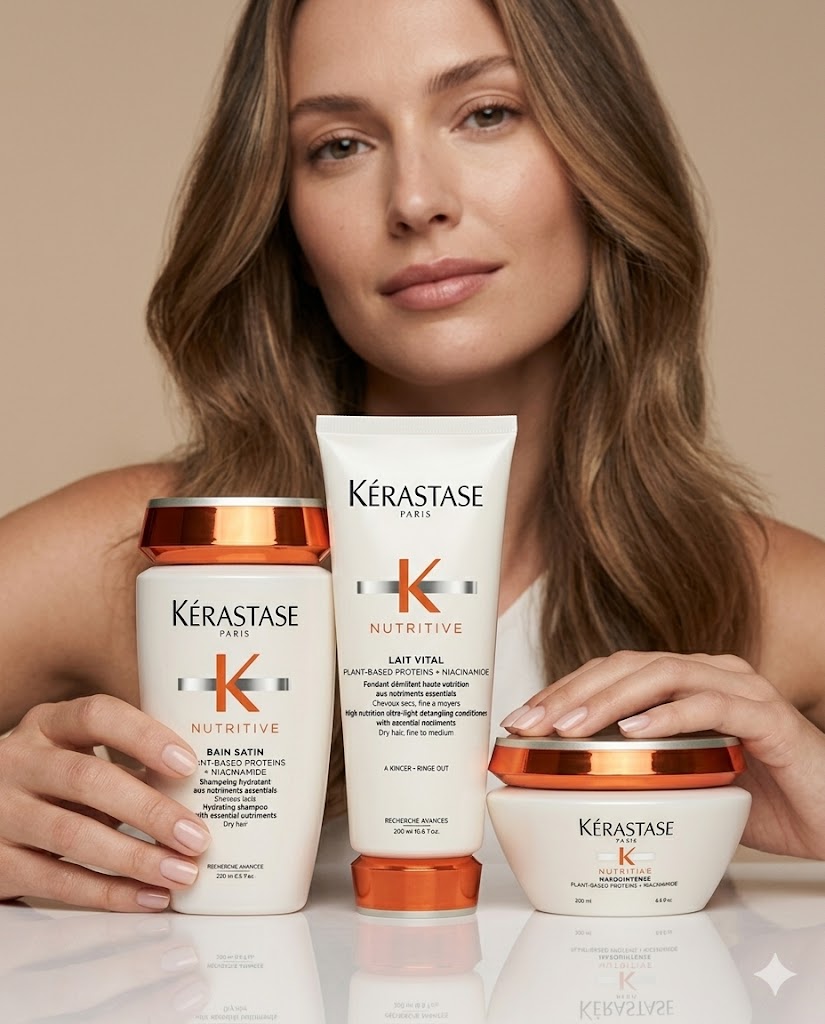 Kit Kérastase Nutritive – Bain Satin 250ml + Lait Vital 200ml + Masquintense 200ml