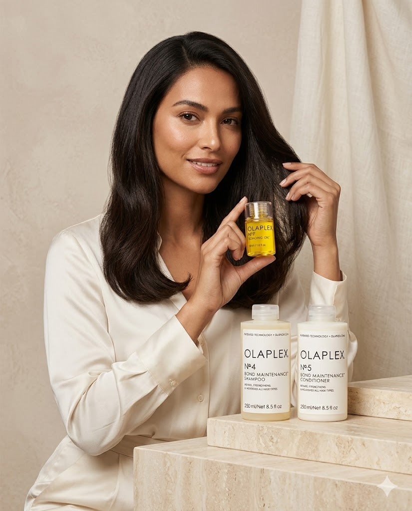 OLAPLEX No.4 Bond Maintenance Shampoo 250 ml + No.5 Bond Maintenance Conditioner 250 ml + No.7 Bonding Oil 30 ml