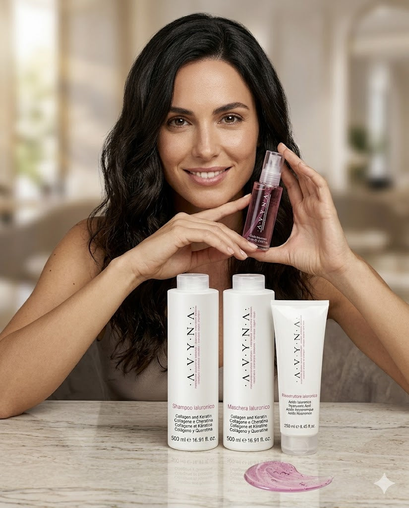 AVYNA RITUAL HIALURÓNICO SHAMPOO 500 ML + MASCARILLA 500 ML + RECONSTRUCTOR 250 ML + FLUIDO IALURÓNICO 100 ML