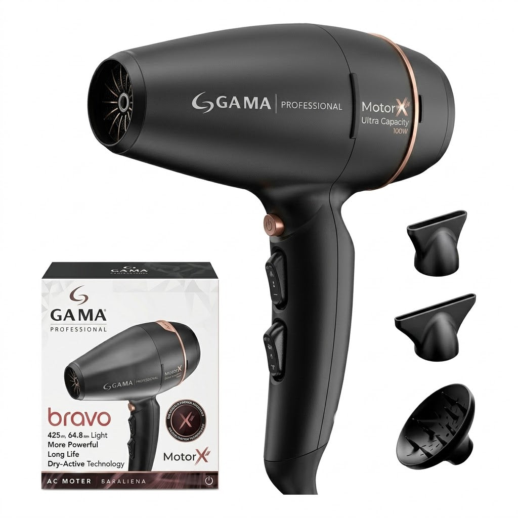 Secadora Profesional GAMA Bravo Motor X Ultra Ligera Iónica Cabello