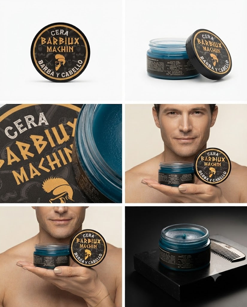 Cera para Cabello y Barba Barbiux Océano Fijación Fuerte 220 g