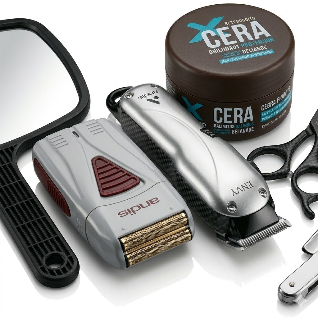 Kit Profesional de Barbería Andis Envy & ProFoil – Corte, Afeitado y Acabados Premium