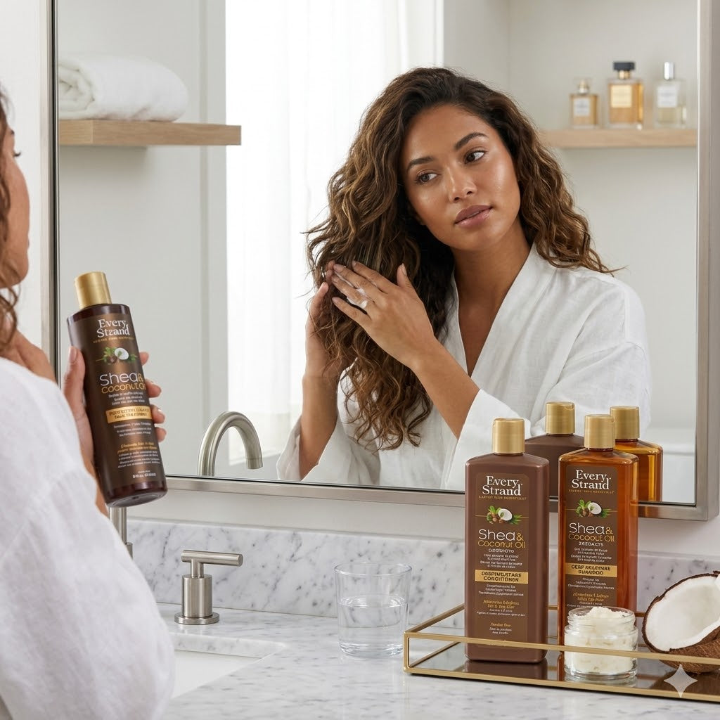 Kit Every Strand Shea & Coconut Oil – Rutina Hidratación Profunda Cabello Seco