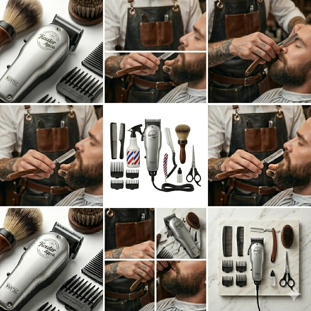 Kit de Barbería Profesional Bonafide – Máquina de Corte y Accesorios Completos