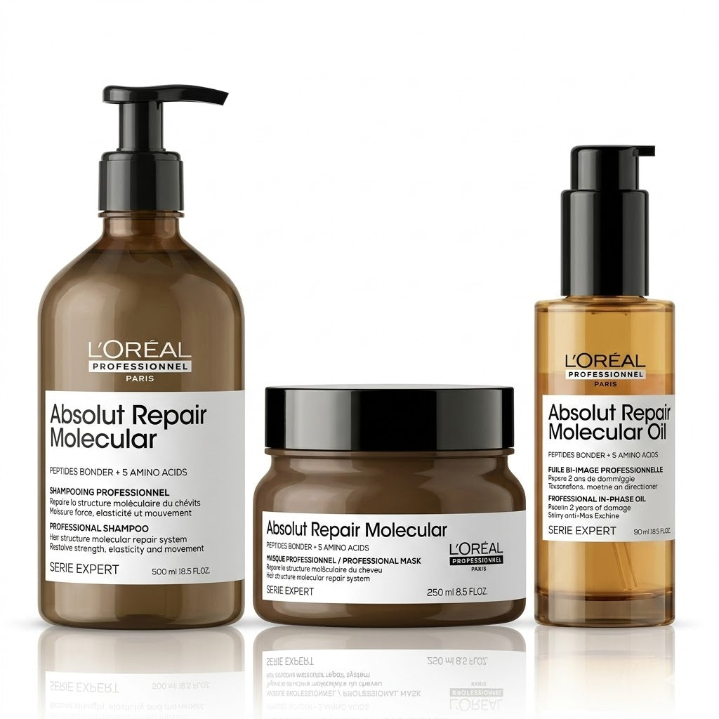 L'Oréal Professionnel Absolut Repair Molecular Routine – Reparación Molecular Completa para Cabello Dañado
