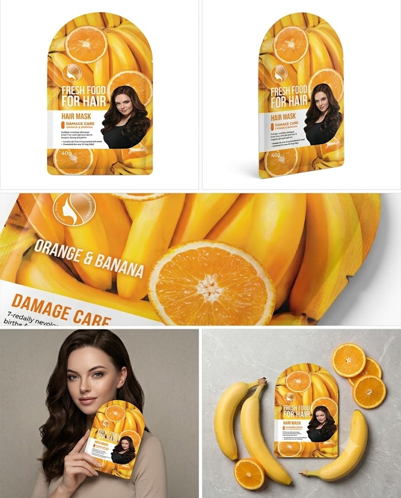 MASCARILLA CAPILAR FRESH FOOD NARANJA PLATANO