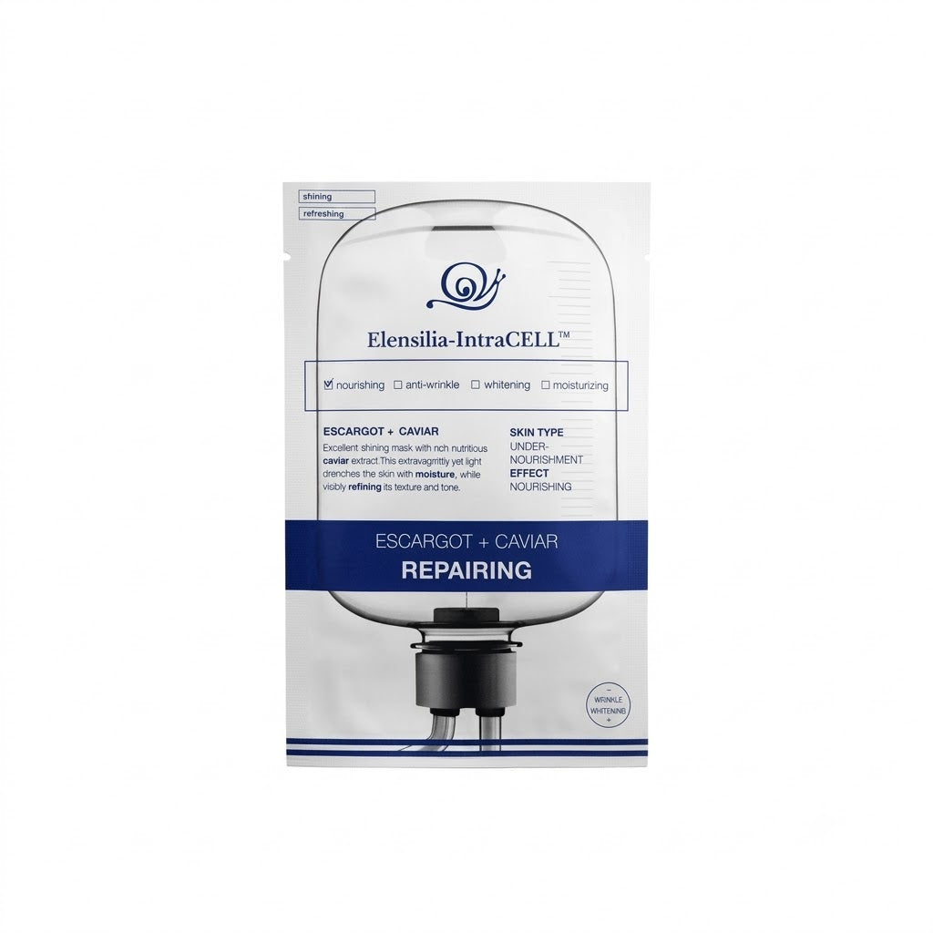MASCARILLA FACIAL ELENSILIA INTRACELL ESCARGOT + CAVIAR REPARADORA 25 ML