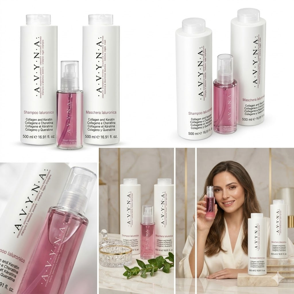 AVYNA SHAMPOO HIALURÓNICO 500 ML + MASCARILLA IALURÓNICA 500 ML + FLUIDO IALURÓNICO 100 ML