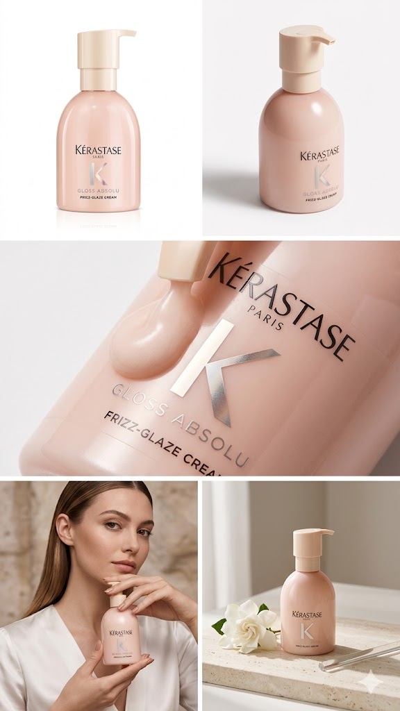 Kérastase Gloss Absolu Frizz-Glaze Cream 240 ml – Crema Anti-Frizz de Brillo Intenso