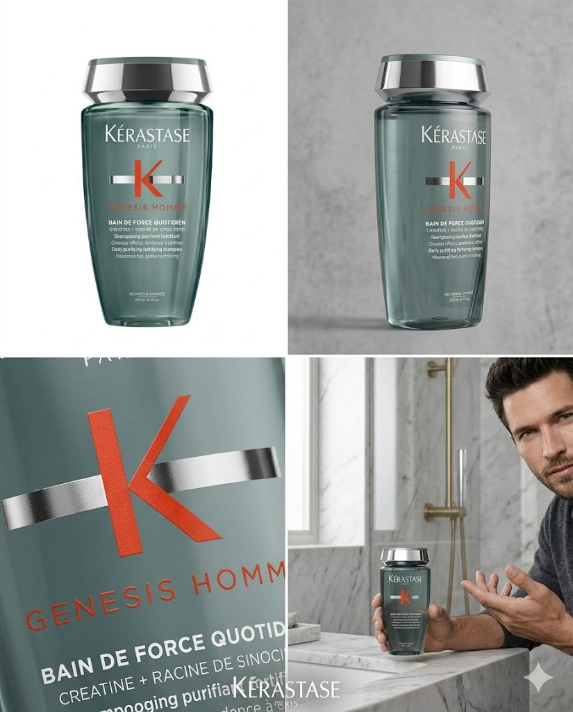 KÉRASTASE GENESIS HOMME BAIN DE FORCE QUOTIDIEN 250 ML + 250 ML